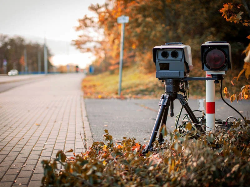 radar speed camera on roadside